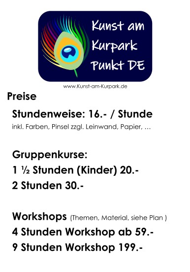 Aushang der Preise